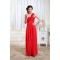 Empire One-Shoulder Long Red Chiffon Bridesmaid Dresses/Evening Dresses/Maternity Dresses BD010304