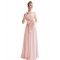A-Line Strapless Chiffon Long Pink Bridesmaid Dresses/Wedding Party Dresses BD010308