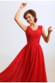 A-Line Chiffon Long Red Bridesmaid Dresses/Wedding Party Dresses BD010309