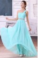 A-Line One-Shoulder Long Blue Chiffon Bridesmaid Dresses/Wedding Party Dresses BD010310