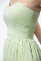 A-Line Strapless Short Green Chiffon Bridesmaid Dresses/Wedding Party Dresses BD010313
