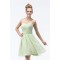 A-Line Strapless Short Green Chiffon Bridesmaid Dresses/Wedding Party Dresses BD010313