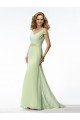 Sheath V-Neck Green Beaded Long Chiffon Bridesmaid Dresses/Evening Dresses BD010317