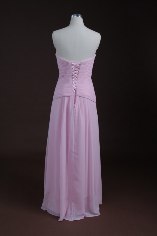 Sheath/Column Sweetheart Long Pink Chiffon Bridesmaid Dresses/Wedding Party Dresses BD010319 Sheath/Column Sweetheart Long Pink Chiffon Bridesmaid Dresses/Wedding Party Dresses BD010319