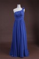 Sheath/Column One-Shoulder Long Blue Chiffon Bridesmaid Dresses/Wedding Party Dresses BD010321