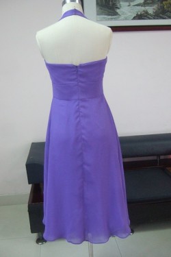 A-Line Halter Short Chiffon Bridesmaid Dresses/Wedding Party Dresses BD010330