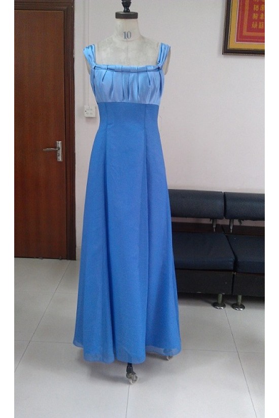 A-Line Long Blue Bridesmaid Dresses/Wedding Party Dresses BD010333