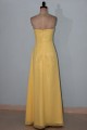 Sheath/Column Strapless Long Yellow Beaded Chiffon Bridesmaid Dresses/Wedding Party Dresses BD010336