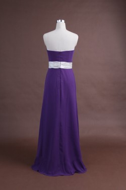 A-Line Strapless Long Purple Chiffon Bridesmaid Dresses/Wedding Party Dresses BD010343