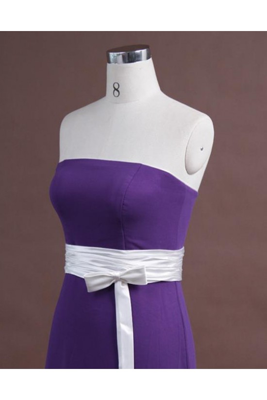 A-Line Strapless Long Purple Chiffon Bridesmaid Dresses/Wedding Party Dresses BD010343 A-Line Strapless Long Purple Chiffon Bridesmaid Dresses/Wedding Party Dresses BD010343
