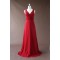 A-Line Long Red Chiffon Bridesmaid Dresses/Wedding Party Dresses BD010344