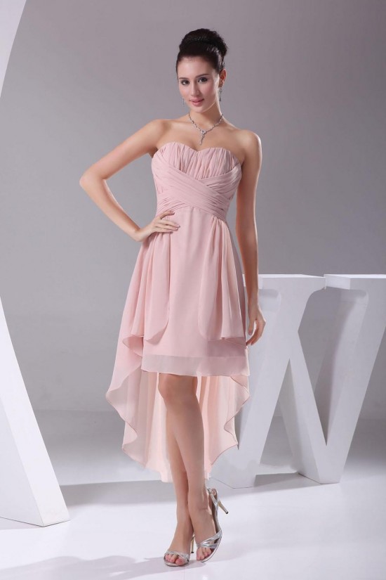 High Low Sweetheart Chiffon Bridesmaid Dresses/Wedding Party Dresses BD010350