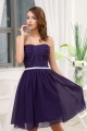 A-Line Strapless Short Purple Chiffon Bridesmaid Dresses/Wedding Party Dresses BD010361