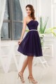 A-Line Strapless Short Purple Chiffon Bridesmaid Dresses/Wedding Party Dresses BD010361