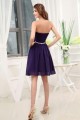 A-Line Strapless Short Purple Chiffon Bridesmaid Dresses/Wedding Party Dresses BD010361