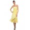 A-Line Strapless Short Yellow Chiffon Bridesmaid Dresses/Wedding Party Dresses BD010365