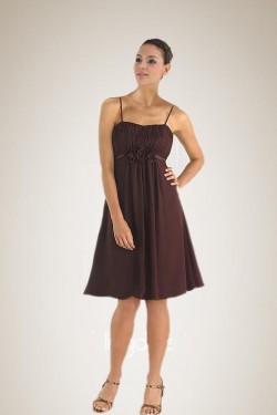 A-Line Spaghetti Strap Chiffon Bridesmaid Dresses/Wedding Party Dresses BD010366