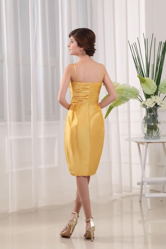 Spaghetti Strap Short Yellow Bridesmaid Dresses/Wedding Party Dresses BD010367 Spaghetti Strap Short Yellow Bridesmaid Dresses/Wedding Party Dresses BD010367