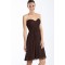 A-Line Sweetheart Short Coffee Chiffon Bridesmaid Dresses/Wedding Party Dresses BD010374