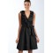 A-Line V-Neck Short Black Bridesmaid Dresses/Wedding Party Dresses BD010378