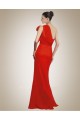 One-Shoulder Long Red Chiffon Bridesmaid Dresses/Wedding Party Dresses BD010382
