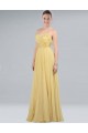 A-Line Halter Long Yellow Chiffon Bridesmaid Dresses/Wedding Party Dresses BD010383