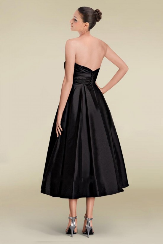 A-Line Sweetheart Short Black Bridesmaid Dresses/Wedding Party Dresses BD010387