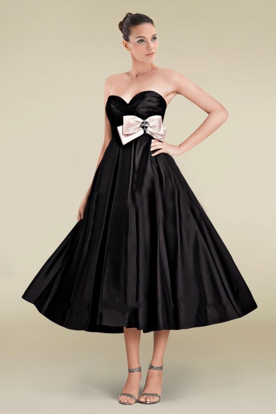 A-Line Sweetheart Short Black Bridesmaid Dresses/Wedding Party Dresses BD010387