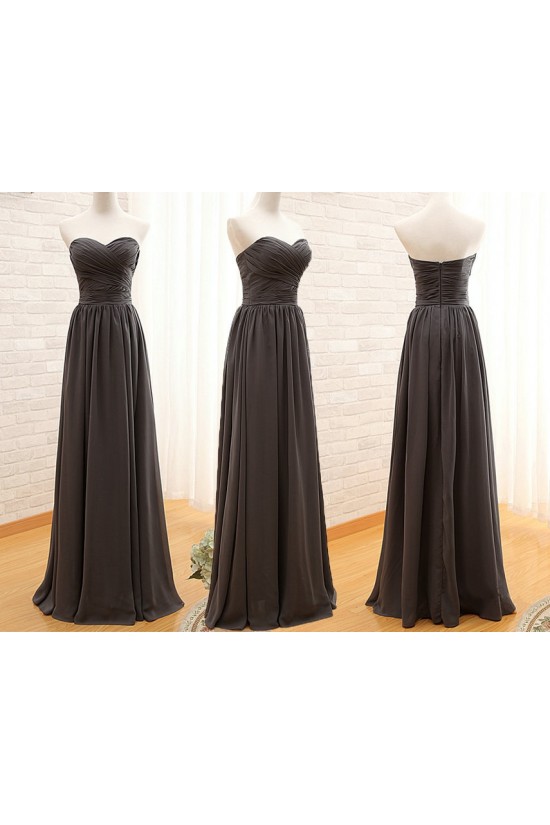 A-Line Sweetheart Long Chiffon Bridesmaid Dresses/Wedding Party Dresses BD010391