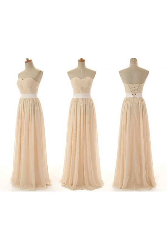 A-Line Sweetheart Long Chiffon Bridesmaid Dresses/Wedding Party Dresses BD010392