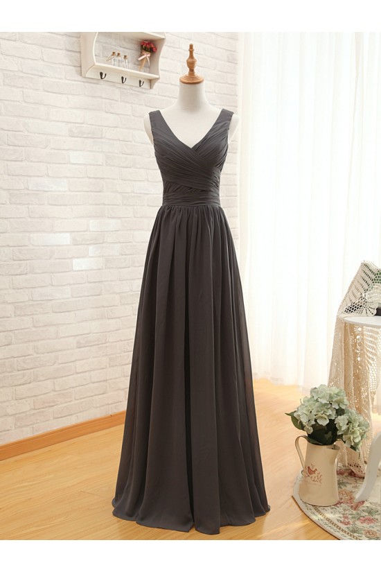 A-Line Long Chiffon Bridesmaid Dresses/Wedding Party Dresses BD010395