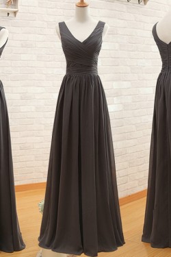 A-Line Long Chiffon Bridesmaid Dresses/Wedding Party Dresses BD010395
