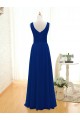 A-Line Long Royal Blue Chiffon Bridesmaid Dresses/Wedding Party Dresses BD010396