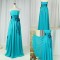 A-Line Strapless Long Blue Chiffon Bridesmaid Dresses/Wedding Party Dresses BD010397