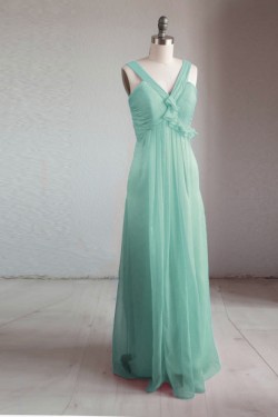 Sheath/Column Long Chiffon Bridesmaid Dresses/Wedding Party Dresses BD010398