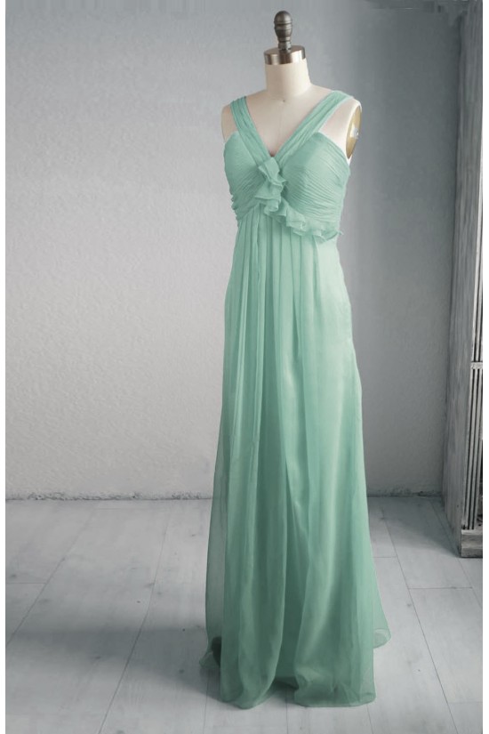 Sheath/Column Long Chiffon Bridesmaid Dresses/Wedding Party Dresses BD010398