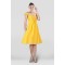 A-Line Short Yellow Chiffon Bridesmaid Dresses/Wedding Party Dresses BD010400