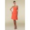 A-Line Strapless Knee-Length Chiffon Bridesmaid Dresses/Wedding Party Dresses BD010410