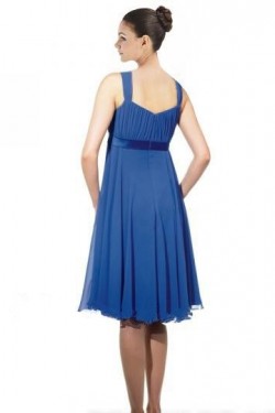 Empire Royal Blue Chiffon Knee-Length Bridesmaid Dresses/Wedding Party Dresses/Maternity Dresses BD010414