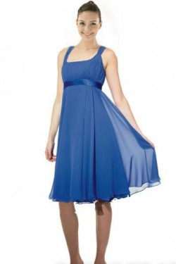 Empire Royal Blue Chiffon Knee-Length Bridesmaid Dresses/Wedding Party Dresses/Maternity Dresses BD010414