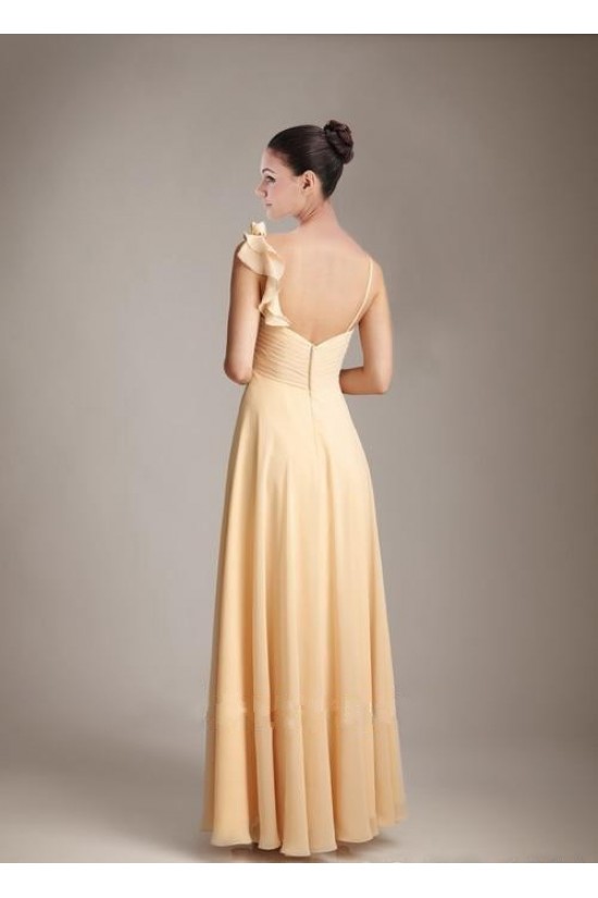 Empire Yellow Chiffon Floor-Length Bridesmaid Dresses/Wedding Party Dresses/Maternity Dresses BD010415