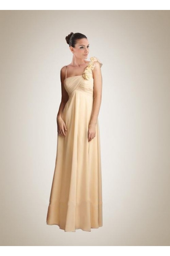 Empire Yellow Chiffon Floor-Length Bridesmaid Dresses/Wedding Party Dresses/Maternity Dresses BD010415