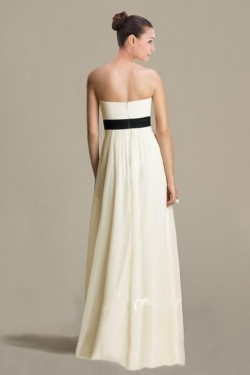 A-Line Strapless Floor-Length Chiffon Bridesmaid Dresses/Wedding Party Dresses BD010416