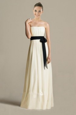 A-Line Strapless Floor-Length Chiffon Bridesmaid Dresses/Wedding Party Dresses BD010416