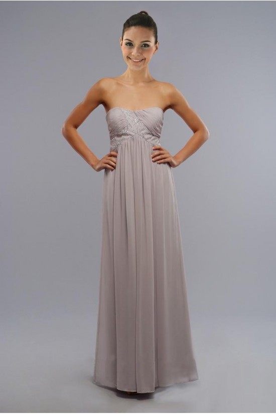 Empire Strapless Floor-Length Bridesmaid Dresses/Wedding Party Dresses/Maternity Dresses BD010417