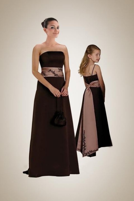 A-Line Strapless Floor-Length Bridesmaid Dresses/Wedding Party Dresses BD010419