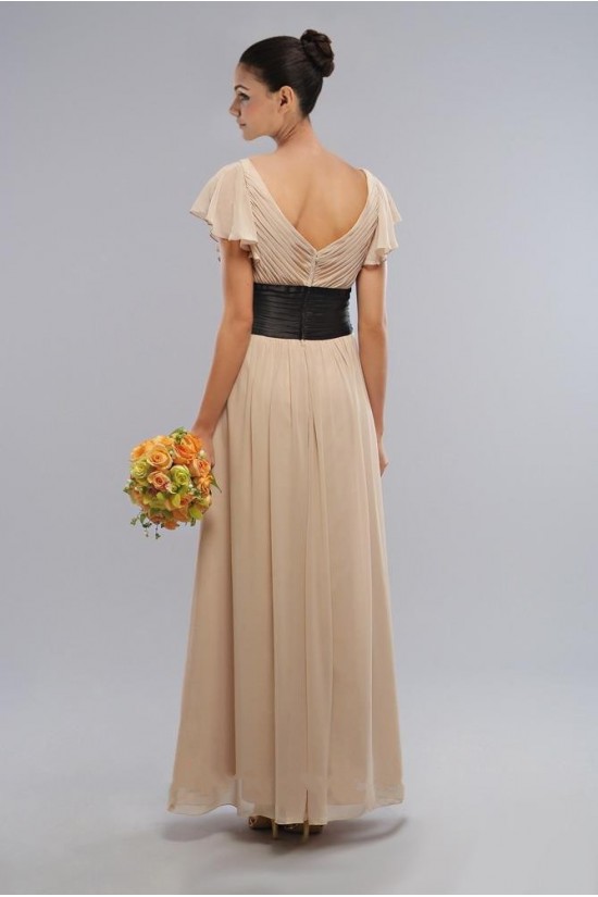 Sheath/Column V-Neck Long Chiffon Bridesmaid Dresses/Wedding Party Dresses BD010422 Sheath/Column V-Neck Long Chiffon Bridesmaid Dresses/Wedding Party Dresses BD010422
