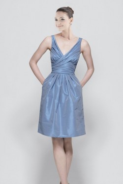 A-Line V-Neck Short Bridesmaid Dresses/Wedding Party Dresses BD010430