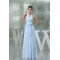 A-Line Halter Long Blue Chiffon Bridesmaid Dresses/Wedding Party Dresses BD010432