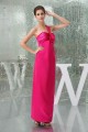 Sheath One-Shoulder Hot Pink Long Bridesmaid Dresses/Wedding Party Dresses BD010433